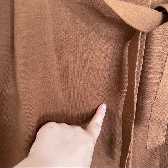 Vintage Mia brown shift tie dress has many moth holes sz.9/10 short length - Picture 5 of 8